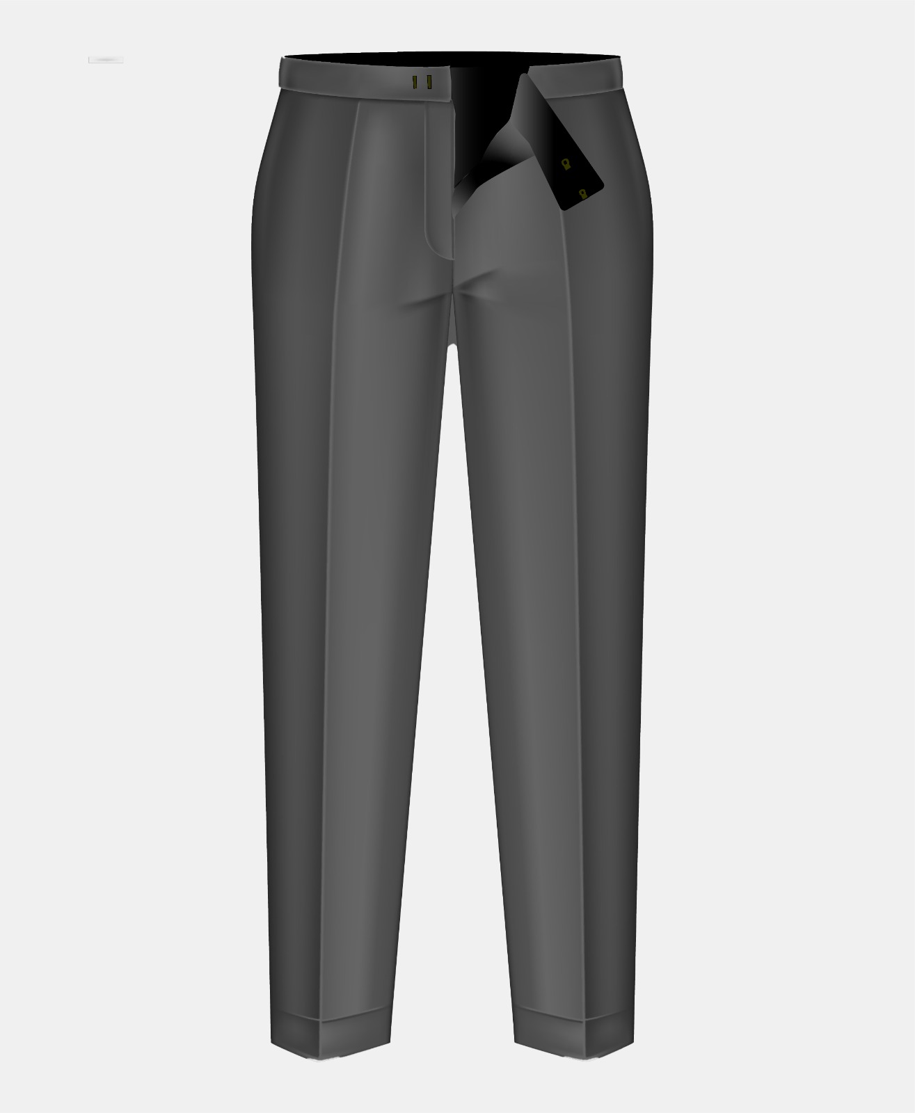 Half Elastic Pant / Mock-Fly
